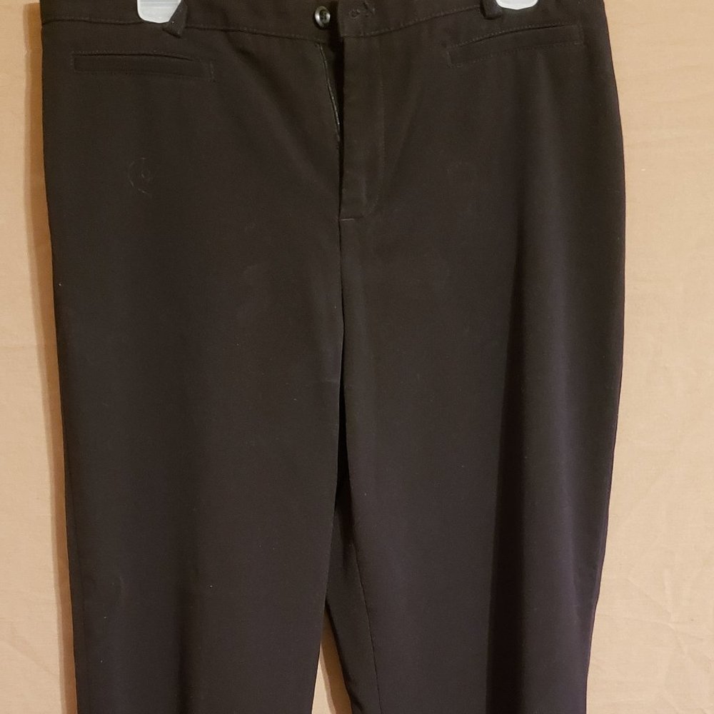 Black Dress Pants, Slim fitting, Petite 12, Rafaella Petite